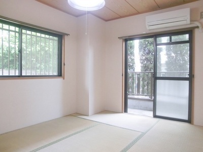 Living and room. Two-sided lighting is a Japanese-style room.
