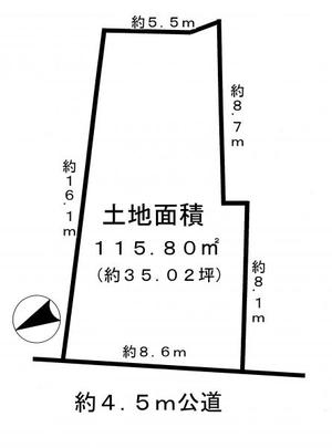 Local land photo. Topographic map
