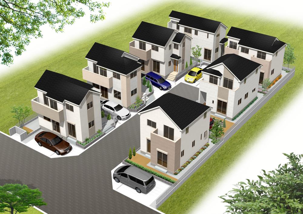 Rendering (appearance). All seven buildings of the local skyline Rendering