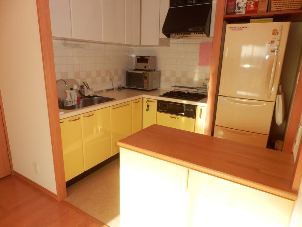 Kitchen. Indoor (12 May 2013) Shooting. It is a popular L-shaped kitchen and the counter.