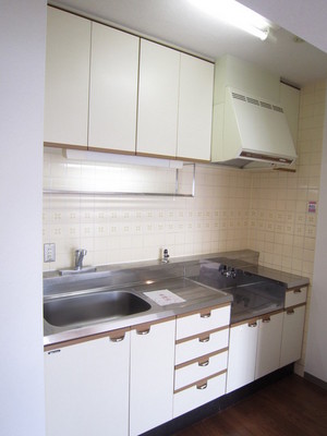 Kitchen. Two-burner gas stove installation Allowed