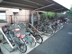 Other common areas. There are bicycle parking lot
