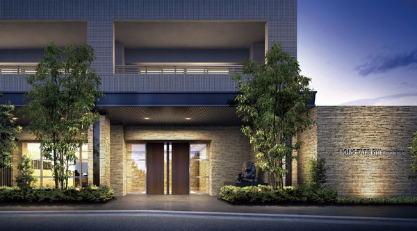 Buildings and facilities. Entrance Rendering