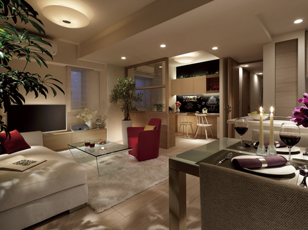 Living.  [living ・ dining] Family place where everyone gather. That's why, Feel each other forever, We have designed a gradual "connection".