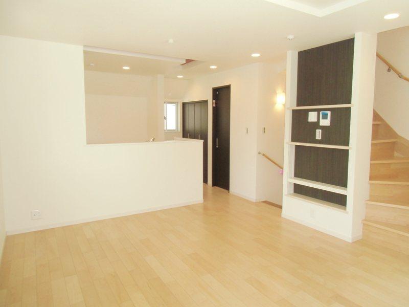 Living. Living in a staircase of LDK with cabinet. B Building living