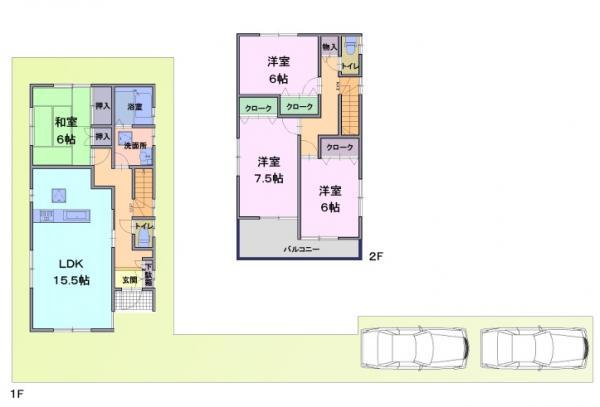 Floor plan. 33,800,000 yen, 4LDK, Land area 126.86 sq m , Building area 101.25 sq m