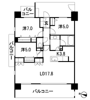 Floor: 3LDK, occupied area: 80.75 sq m