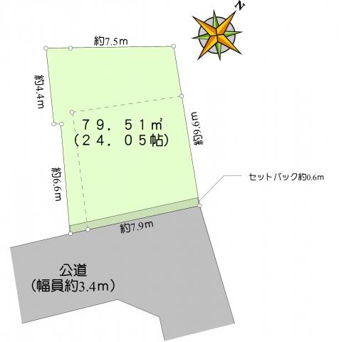 Compartment figure. Land price 47,800,000 yen, Land area 79.51 sq m