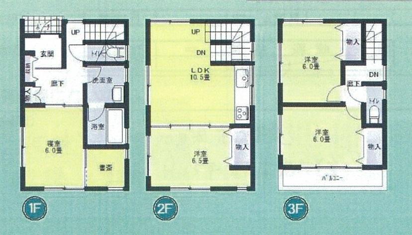Floor plan. (B Building), Price 58,800,000 yen, 4LDK+S, Land area 71.55 sq m , Building area 93.58 sq m