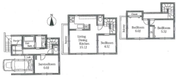 Floor plan. 43,800,000 yen, 4LDK, Land area 60.21 sq m , Building area 99.8 sq m
