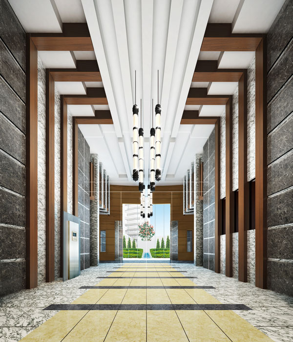 Shared facilities.  [Grand Entrance Hall] As the face of the house leading to the private space, And sophisticated elegant residence, Grand Entrance Hall to gently greet warmly the people who visit. And wood tone of the material that is warmth in the vast space of the height of about 5m, We carefully selected marble, such as shallow ash. Forget the hustle and bustle of the city enough to proceed with the History, Quaint space Sumptuously is a special space for those who live here. (Rendering)