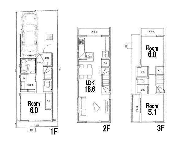 Building plan example (floor plan). And height of the building of Quality, Size of the floor plan gives a margin to everyday life. 