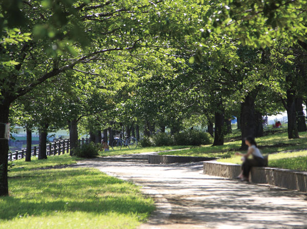 Surrounding environment. Refreshing river wind pleasant Arakawa Akabane Sakurazutsumi green space in the summer (about 490m / 7-minute walk). The property is located in the town where rich nature alive. In Kita-ku Tokyo's 23 wards, Point of also noted that few of the waiting children is a friendly town to child-rearing that the second place. (April 1, 2012, Nursery, etc. wait the number of children / Tokyo Metropolitan HP)