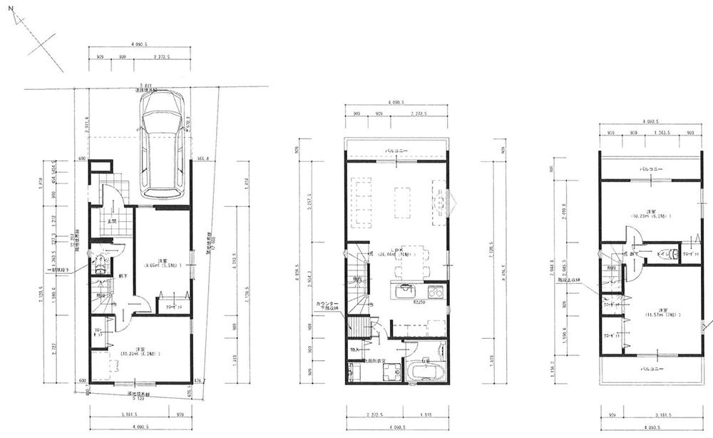 Building plan example (floor plan). Building plan example (A section) 4LDK, Land price 50,800,000 yen, Land area 67.88 sq m , Building price 16.5 million yen, Building area 101.94 sq m