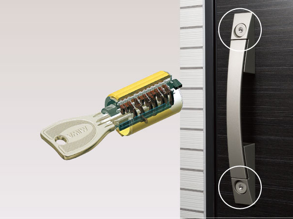 Security. Dimple key and double lock