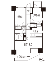Floor: 2LDK, occupied area: 55.52 sq m, Price: 41,300,000 yen, now on sale
