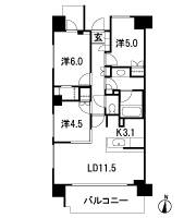 Floor: 3LD ・ K + WIC (walk-in closet), the occupied area: 66.68 sq m, Price: 44,800,000 yen, now on sale