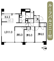 Floor: 3LD ・ K + WIC (walk-in closet), the occupied area: 66.91 sq m, Price: 42,800,000 yen, now on sale