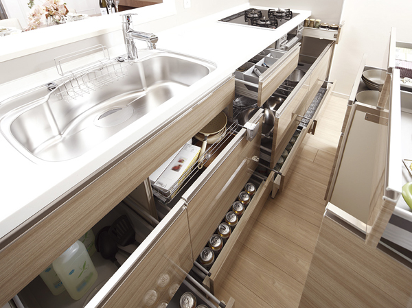 Kitchen. System kitchen storage