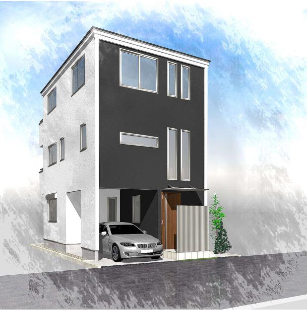 Building plan example (Perth ・ appearance). Rendering Perth