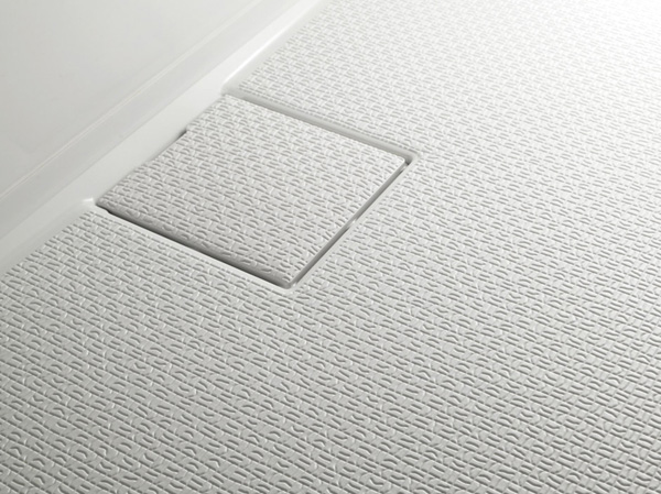 Bathing-wash room.  [Karari floor] On the floor of the bathroom, Adopted also easy Karari floor drainage is good care. Also reduces the occurrence of mold.