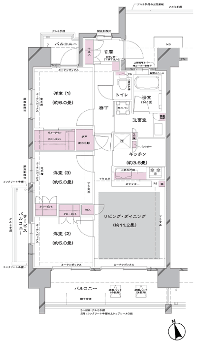 Floor: 3LDK + N + WIC, the area occupied: 71.2 sq m, Price: 45,300,000 yen, now on sale