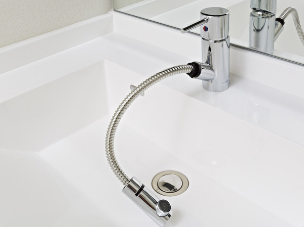 Bathing-wash room. Drawer can be used in "single-lever faucet"