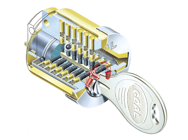 Security.  [Dimple key] Replication has adopted a high dimple key of difficult crime prevention by a combination of the surface of the dimple. (Conceptual diagram)