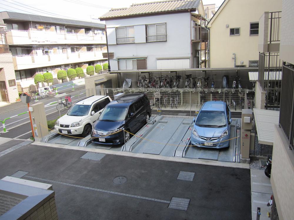 Parking lot. Common areas