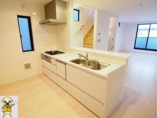 Building plan example (introspection photo). Kitchen (company construction cases)