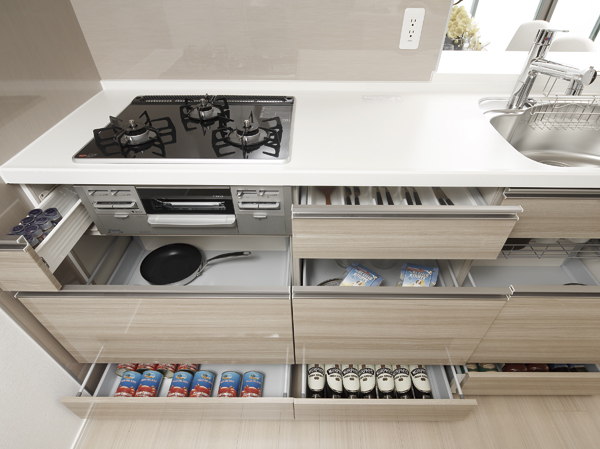 Kitchen. System kitchen storage