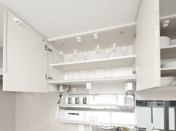 Kitchen. The top shelf cupboard