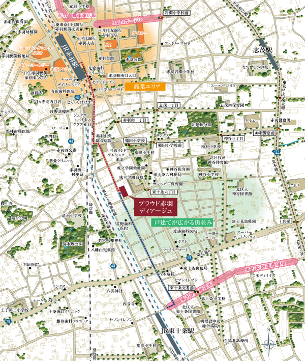 Local and peripheral guide map