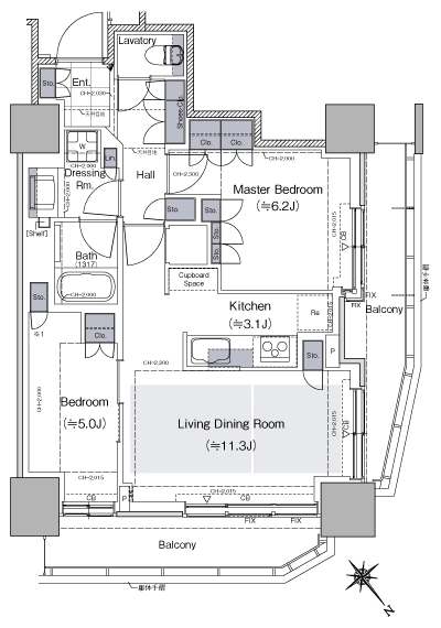 Floor: 2LD ・ K, the occupied area: 60.89 sq m, Price: 36,900,000 yen, now on sale
