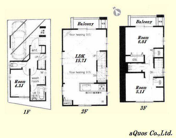 Floor plan. 45,800,000 yen, 3LDK, Land area 49.82 sq m , Building area 80.49 sq m