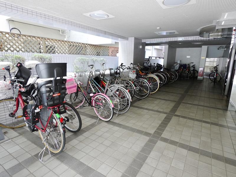 Parking lot. Bicycle-parking space
