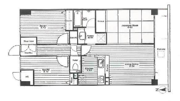 Floor plan. 3LDK, Price 25,900,000 yen, Footprint 61.2 sq m , Balcony area 8.4 sq m