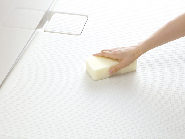 Bathing-wash room.  [Plane floor] Peace of mind floor is less likely to slip even wet square pattern which has been subjected to microscopic irregularities. Easy to clean because the groove is shallow dirt accumulates difficult. Dry is also a speedy. (Same specifications)