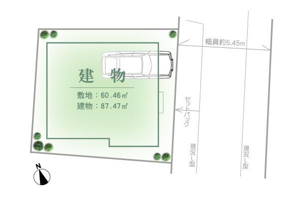 Compartment figure. 42,800,000 yen, 3LDK, Land area 60.46 sq m , Building area 87.47 sq m compartment view