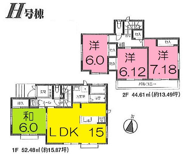 Floor plan. 30,800,000 yen, 4LDK, Land area 120.09 sq m , Building area 97.09 sq m