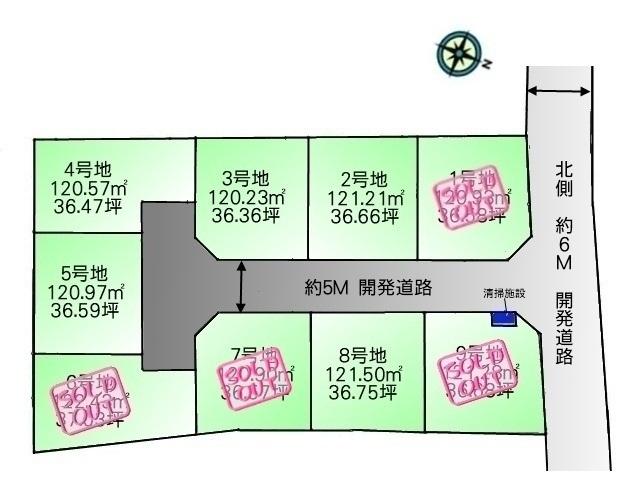 The entire compartment Figure. Shimokiyoto 5-chome No. 5 areas Compartment Figure