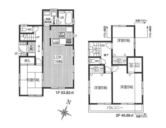 Floor plan. You can enjoy the cherry blossoms in full bloom in the 350m spring to Yanasegawa dry riverbed