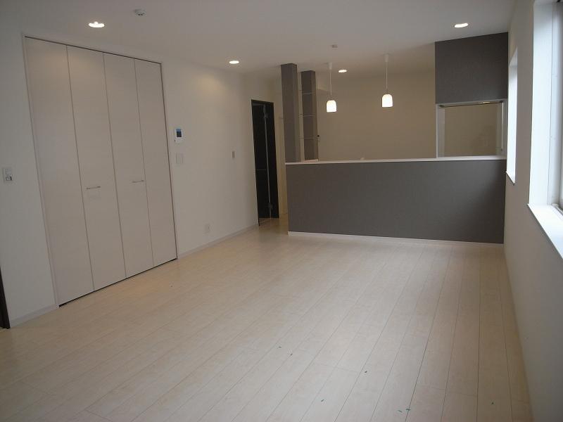 Living. Interior of white keynote, There and happy living with storage