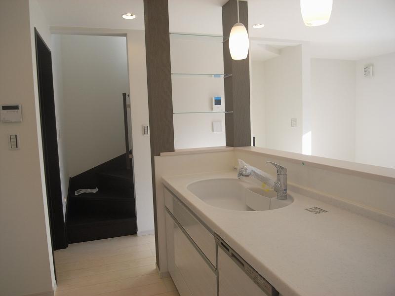 Kitchen. White kitchen with cleanliness