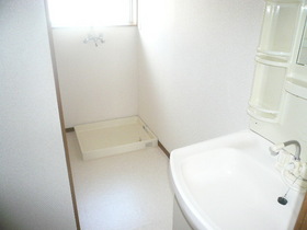 Washroom. Independent wash basin & Laundry Area