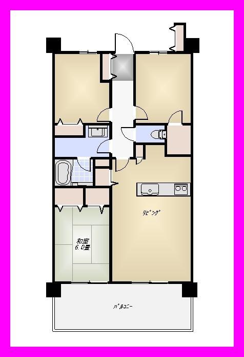 Floor plan. 3LDK, Price 34,800,000 yen, Occupied area 71.79 sq m , Balcony area 11.6 sq m