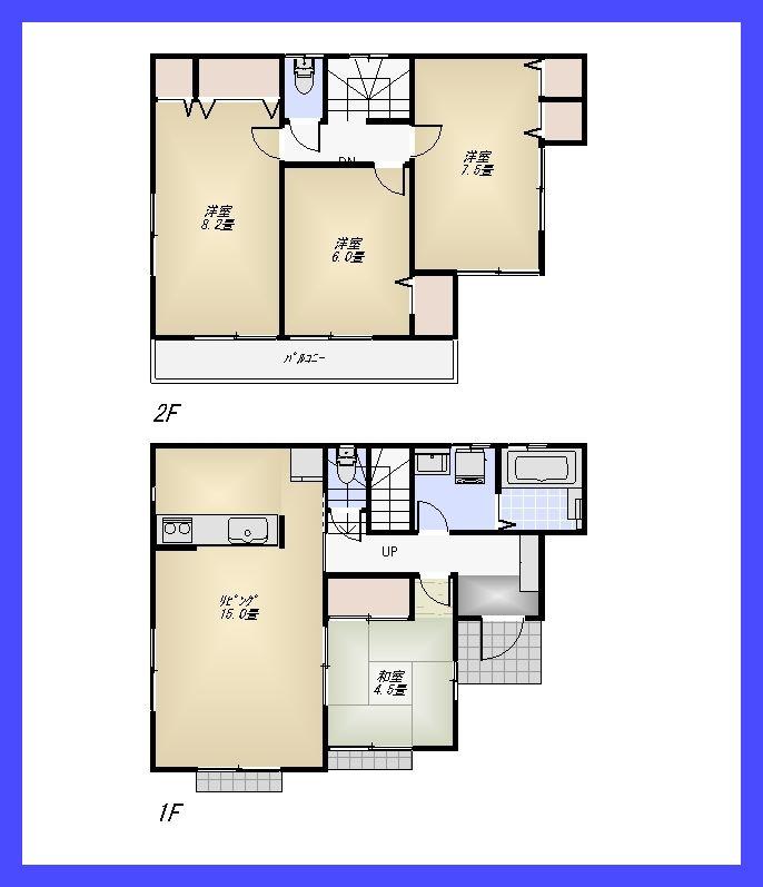 Floor plan. 34,800,000 yen, 4LDK, Land area 117.83 sq m , Building area 98.12 sq m floor plan