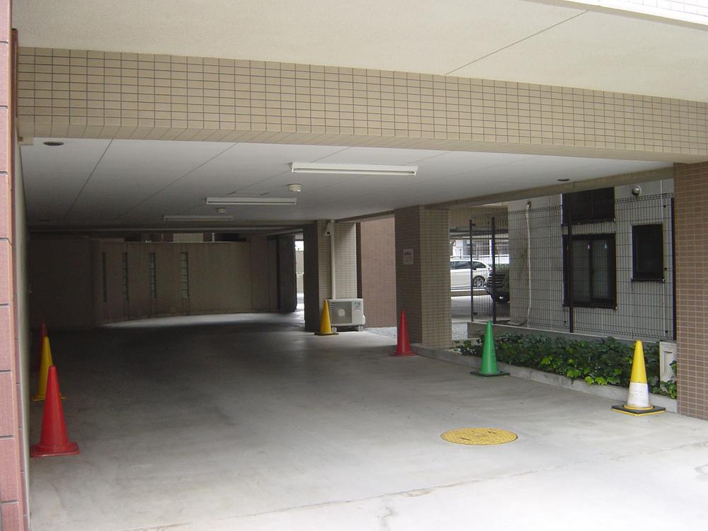 Parking lot. Parking entrance