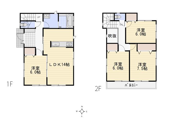 Floor plan. (Building 2), Price 36,800,000 yen, 4LDK, Land area 120.28 sq m , Building area 96.67 sq m
