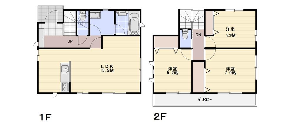 Floor plan. (1 Building), Price 35,800,000 yen, 3LDK, Land area 102.01 sq m , Building area 78.97 sq m